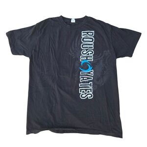 Pacific Black Short-Sleeve Tee With "Rousch Yates" Logo Size L